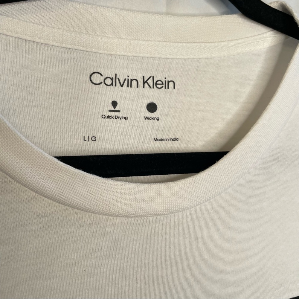 CALVIN KLEIN SS PIPING STANDAD LOGO CREW - Picture 5 of 6